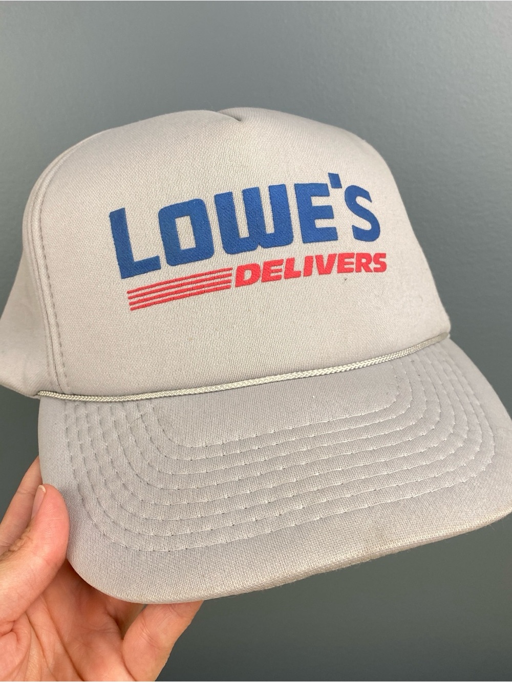 1980s Old Vintage Lowe's Delivery Lowe's Home Improvement Store TRUCKER HAT CAP
